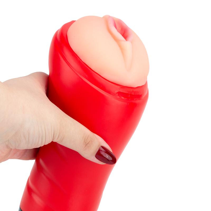 Masturbador Lanterna em Forma de Vagina em TPE com 12 Funções de Vibração, Simulação de Gemidos e Ventosa de Pressão - Crazy Bull Delia | 16,5 x 3 cm - 5