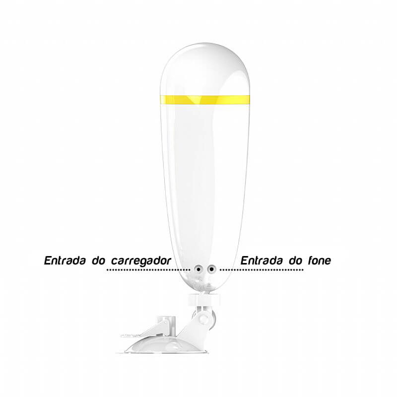 Masturbador Lanterna em Forma de Vagina em Cyberskin com Ventosa, 12 Modos de Vibração e Simulação de Gemido - Pretty Love Sally - 4