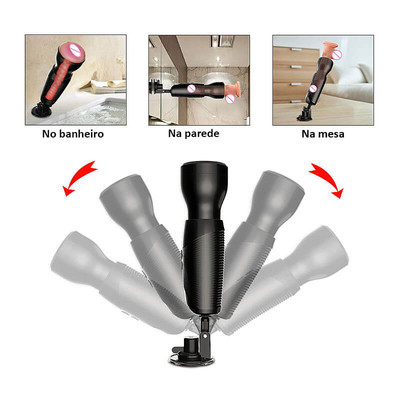 Foto 8 do produto Masturbador Lanterna em Forma de Vagina Realística com 7 Movimentos Vai e Vem, Ventosa Removível e Gemido - Sniper
