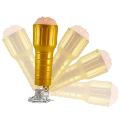 Foto 2 do produto Masturbador Lanterna em Forma de Vagina em TPE com Ventosa de Pressão - High Quality Desire Cup | 22 x 3,5 cm | Disponível em 2 Cores