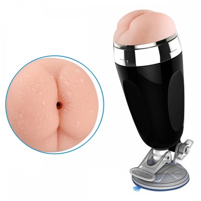 Foto 2 do produto Masturbador Lanterna no Formato de Ânus Realístico em TPE com Cerdas Internas e Base em Ventosa - X5 Cup | 10,5 x 3,5 cm