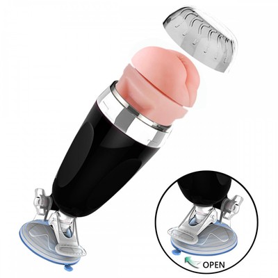 Foto 3 do produto Masturbador Lanterna no Formato de Ânus Realístico em TPE com Cerdas Internas e Base em Ventosa - X5 Cup | 10,5 x 3,5 cm
