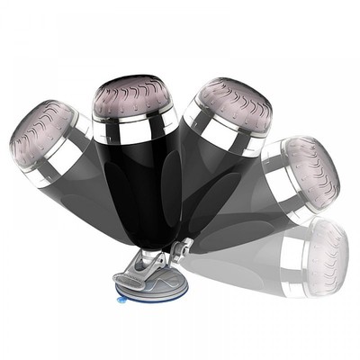 Foto 5 do produto Masturbador Lanterna no Formato de Ânus Realístico em TPE com Cerdas Internas e Base em Ventosa - X5 Cup | 10,5 x 3,5 cm