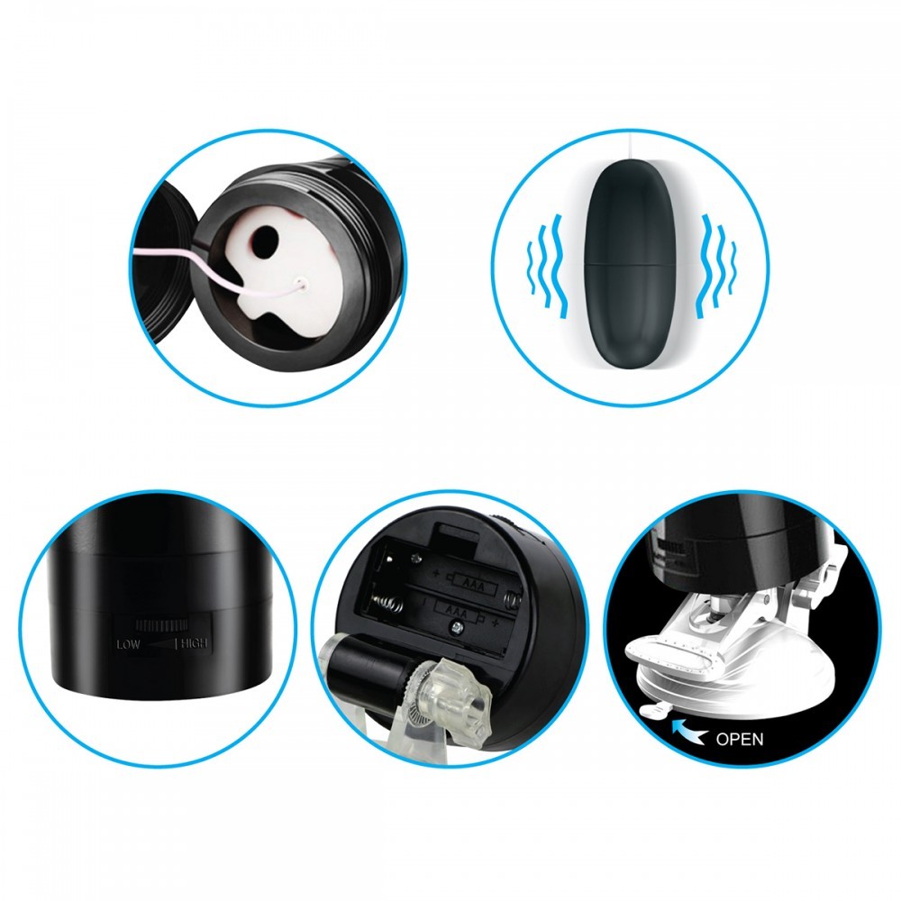 Masturbador Lanterna com Formato de Ânus em TPE, Vibração Multivelocidade e Ventosa - Football Baby | 14,5 x 3 cm - 5