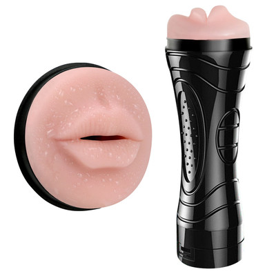 Masturbador Lanterna no Formato de Boca em TPE com Multivelocidade - YouVibe Bussy | 13,5 x 3 cm