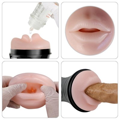 Foto 7 do produto Masturbador Lanterna no Formato de Boca em TPE com Multivelocidade - YouVibe Bussy | 13,5 x 3 cm