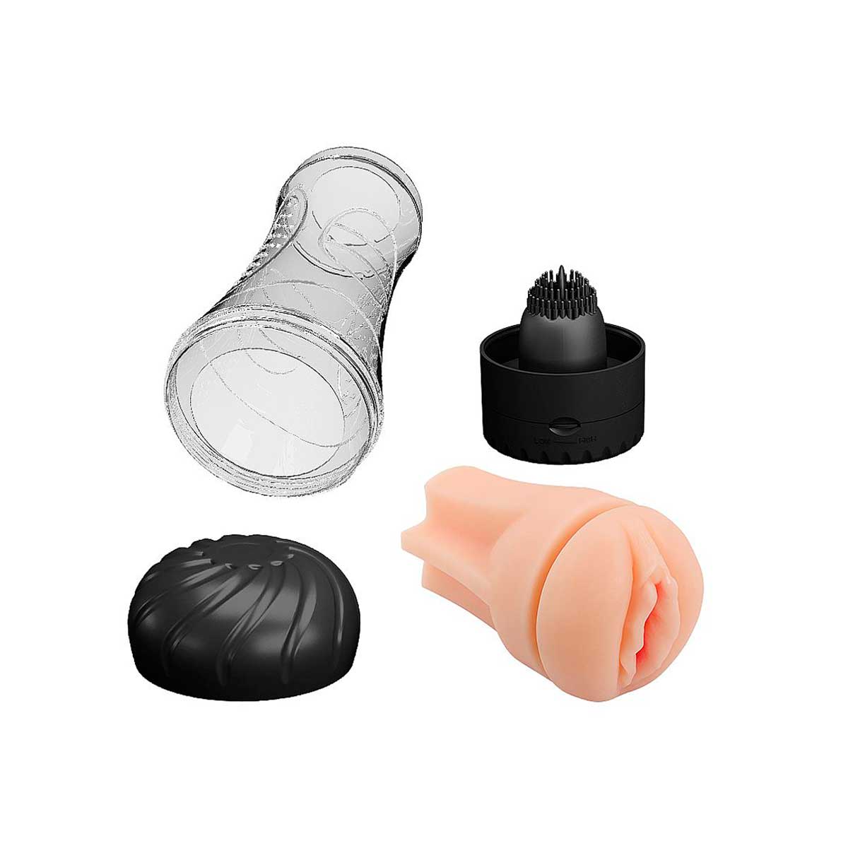 Masturbador Lanterna com Formato de Vagina em CyberSkin, Cerdas Estimuladoras e Vibração Multivelocidade - Pretty Love Naomi | 14 x 3 cm - 6