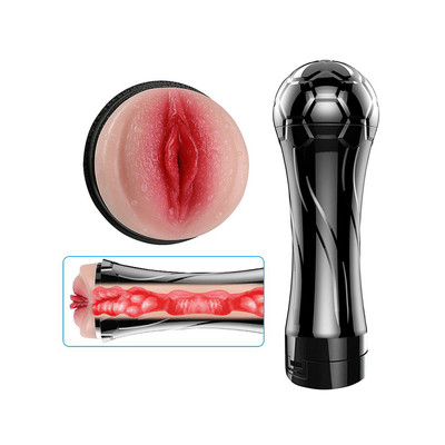 Foto 2 do produto Masturbador Lanterna com Formato de Vagina em Cyberskin e Vibração Multivelocidade - Football Baby