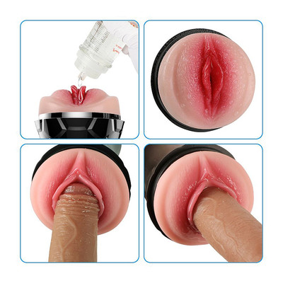 Foto 4 do produto Masturbador Lanterna com Formato de Vagina em Cyberskin e Vibração Multivelocidade - Football Baby