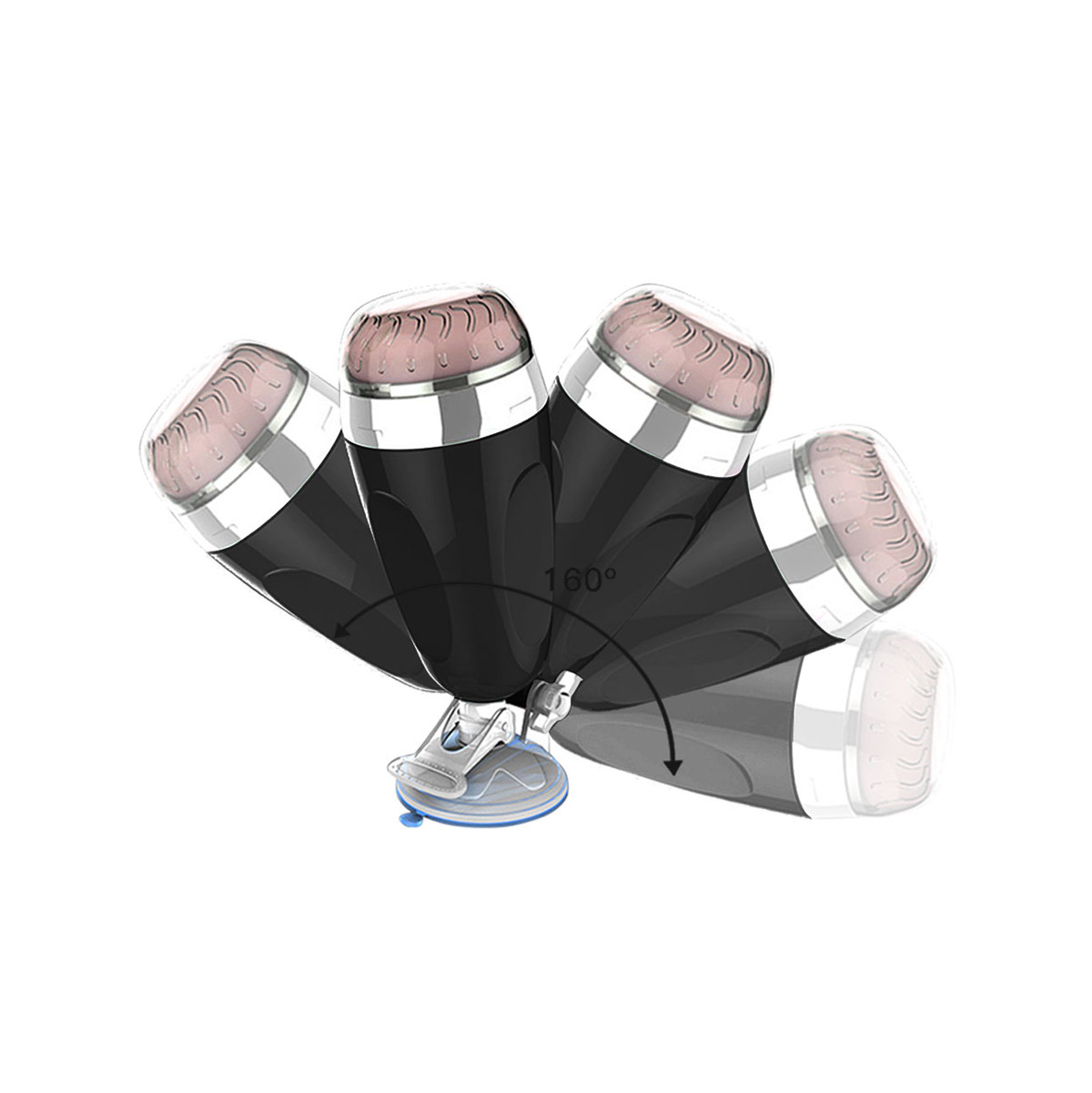 Masturbador Lanterna no Formato de Vagina Realística em TPE com Cerdas Internas e Base em Ventosa - X5 Cup | 10,5 x 3,5 cm - 6