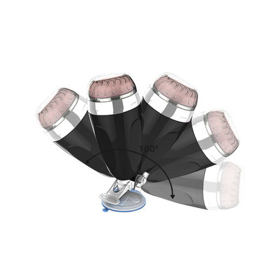 Foto 6 do produto Masturbador Lanterna no Formato de Vagina Realística em TPE com Cerdas Internas e Base em Ventosa - X5 Cup | 10,5 x 3,5 cm