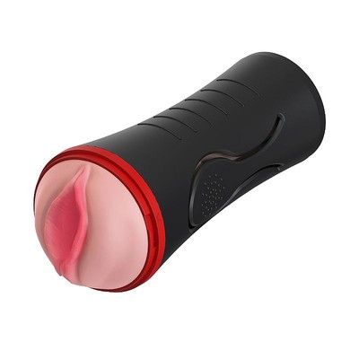 Masturbador Lanterna com Formato de Vagina em Silicone, Sucção Manual, 10 Modos de Vibração e Recarregável - Sexy Import | 18 x 3 cm