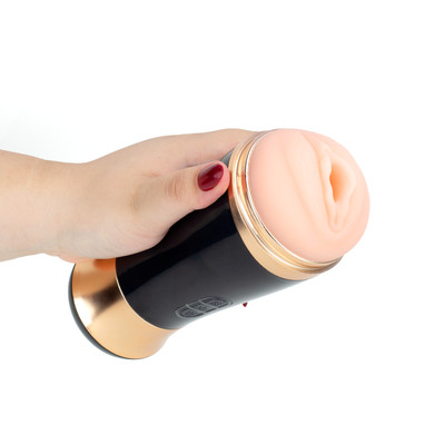 Masturbador Lanterna Recarregável com 5 Tipos de Gemidos, 10 Modos de Vibração e Ventosa - Smart Cup II | 12 x 3 cm