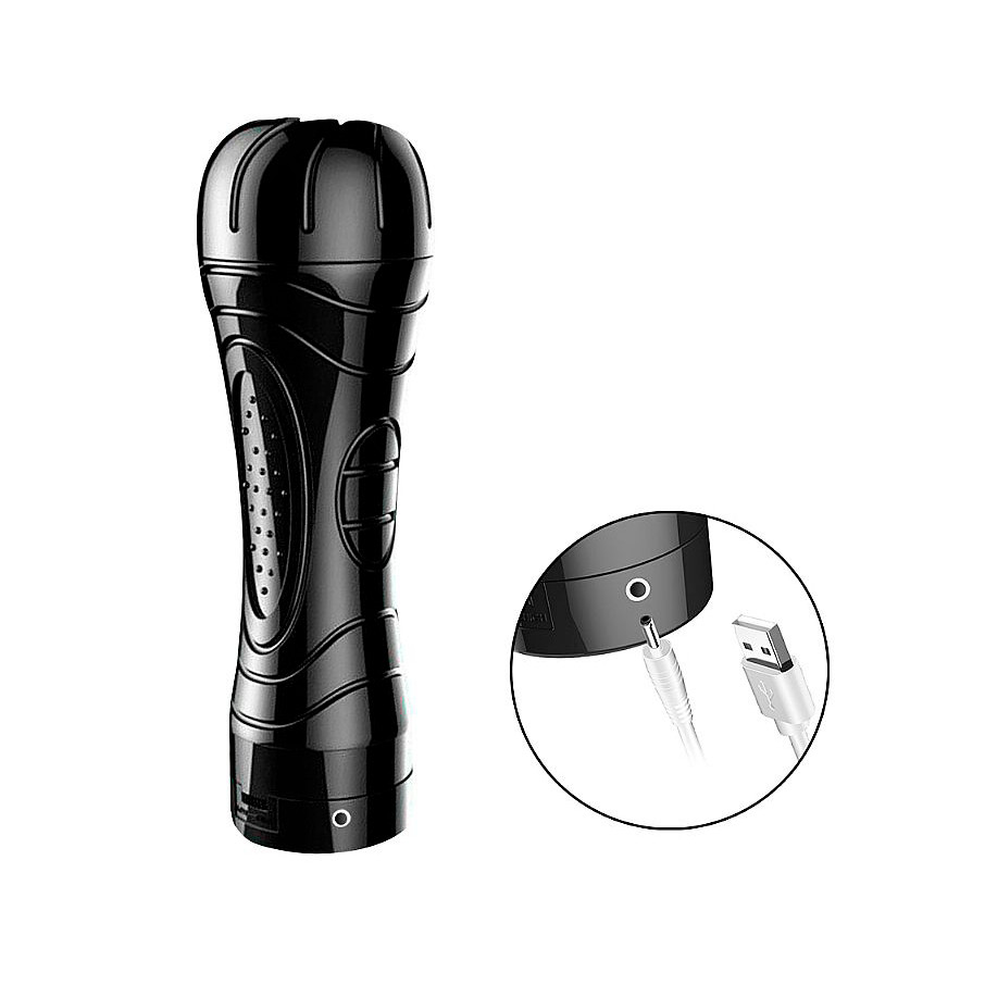 Masturbador Lanterna Recarregável com Formato de Vagina em TPE e Vibração Multivelocidade - Susan | 14,5 x 3 cm - 3