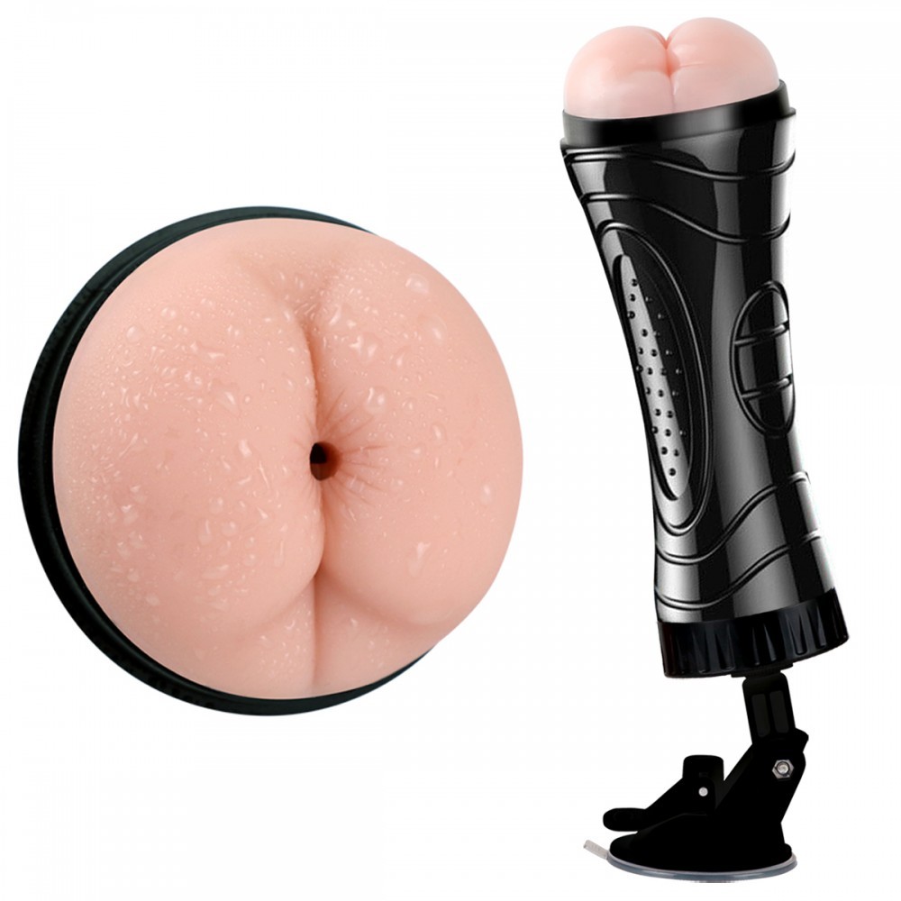 Masturbador Lanterna em TPE com Forma de Ânus, Textura Interna e Base de Ventosa - The Champion Cup | 14,5 x 3 cm - 2