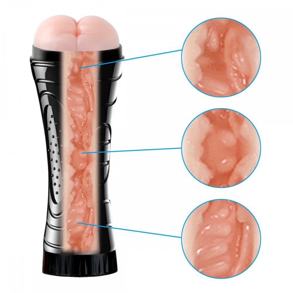 Masturbador Lanterna em TPE com Forma de Ânus e Textura Interna - Bussy Ultra-Simulation | 15 x 3 cm - 3