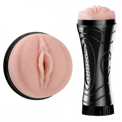 Foto 2 do produto Masturbador Lanterna em TPE com Forma de Vagina e Textura Interna - Bussy Ultra-Simulation | 15 x 3 cm