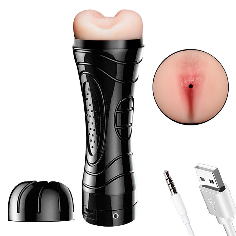 Masturbador Lanterna em TPE no Formato de Ânus com Vibração Multivelocidade e Recarregável - SI Nick | 17,5 x 3 cm - 2