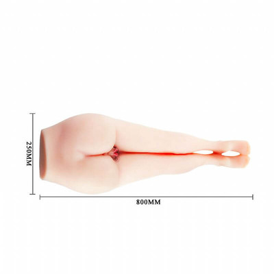 Foto 6 do produto Masturbador Masculino em TPE com Forma de Bunda e Pernas, Contém Vagina e ânus Penetráveis, Pelos Pubianos e Vibração - Passion Lady | 80 x 25 cm