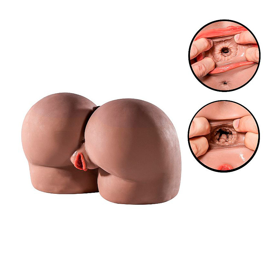 Masturbador Masculino em Cyberskin com Forma de Bunda Ultra Realista, Vagina e Ânus Penetráveis - Amazon Hot | 35 x 35 cm | Disponível em 2 Cores - 1