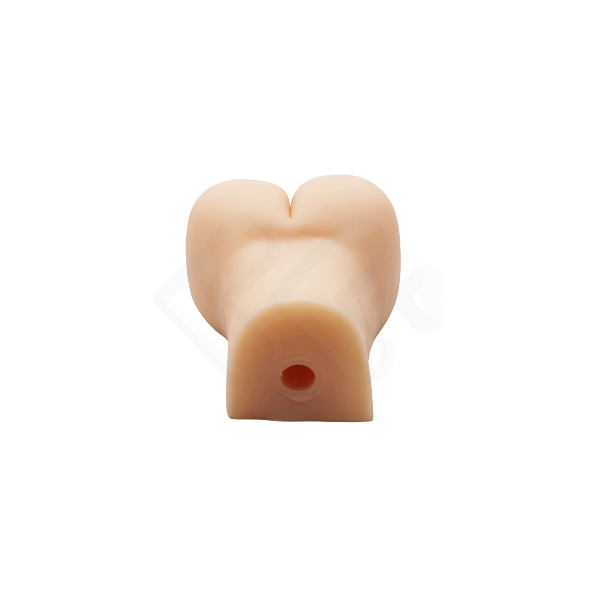 Masturbador Masculino em Cyberskin no Formato de Vagina com 2 Orifícios Penetráveis, Controle Remoto com Fio e Vibração Multivelocidade - Temptation Passion Lady | 17 x 7 cm - 3