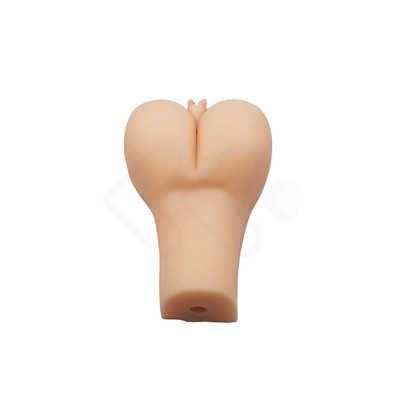 Foto 4 do produto Masturbador Masculino em Cyberskin no Formato de Vagina com 2 Orifícios Penetráveis, Controle Remoto com Fio e Vibração Multivelocidade - Temptation Passion Lady | 17 x 7 cm
