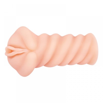 Foto 3 do produto Masturbador Masculino de Cyberskin em Formato de Vagina com Texturas Internas e Bullet com Multivelocidade - Realistic Crazy Bull Laura - 13 x 6,8 cm
