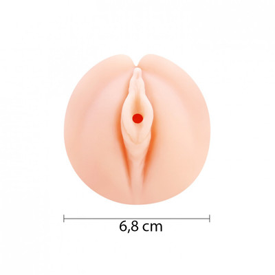 Foto 8 do produto Masturbador Masculino de Cyberskin em Formato de Vagina com Texturas Internas e Bullet com Multivelocidade - Realistic Crazy Bull Laura - 13 x 6,8 cm