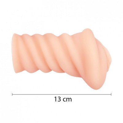 Foto 7 do produto Masturbador Masculino de Cyberskin em Formato de Vagina com Texturas Internas e Bullet com Multivelocidade - Realistic Crazy Bull Laura - 13 x 6,8 cm