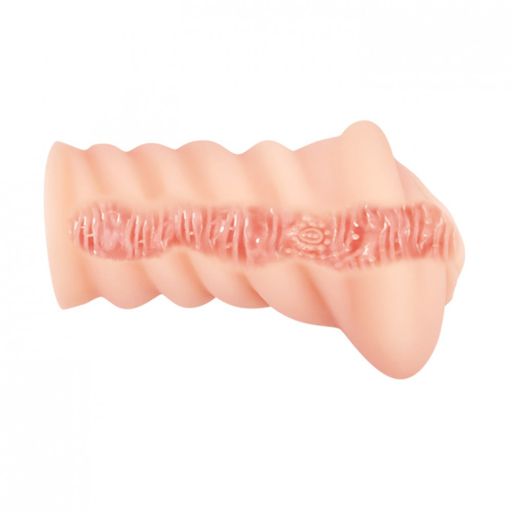 Masturbador Masculino de Cyberskin em Formato de Vagina com Texturas Internas e Bullet com Multivelocidade - Realistic Crazy Bull Laura - 13 x 6,8 cm - 6