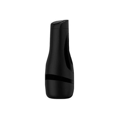 Foto 2 do produto Masturbador Masculino em Cyberskin com Regulador de Pressão Interna - Satisfyer Men Classic Black |  25,8 x 9,6 cm