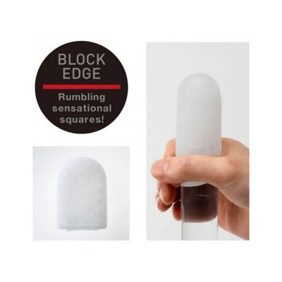 Foto 3 do produto Masturbador Masculino Descartável com Textura em Relevo - Tenga Pocket Block Edge