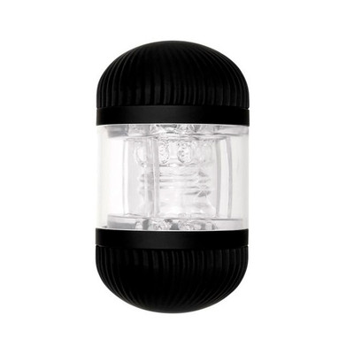 Foto 2 do produto Masturbador Masculino no Formato de Copo Vazado que Simula Sexo Vaginal e Anal com Textura Interna - Zero Tolerance Double Decker Stroker | 13,5 x 9,1 cm