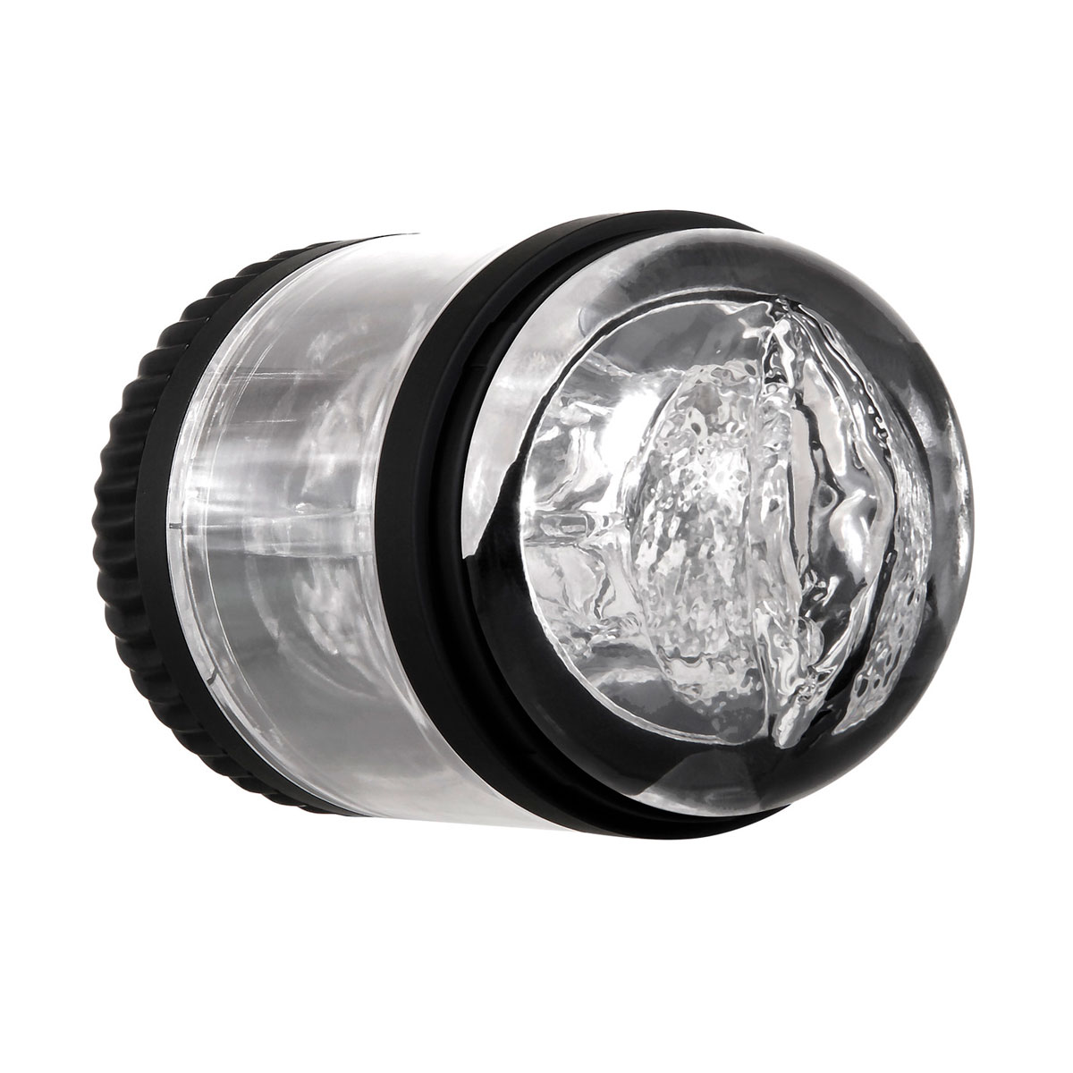 Masturbador Masculino no Formato de Copo Vazado que Simula Sexo Vaginal e Anal com Textura Interna - Zero Tolerance Double Decker Stroker | 13,5 x 9,1 cm - 4