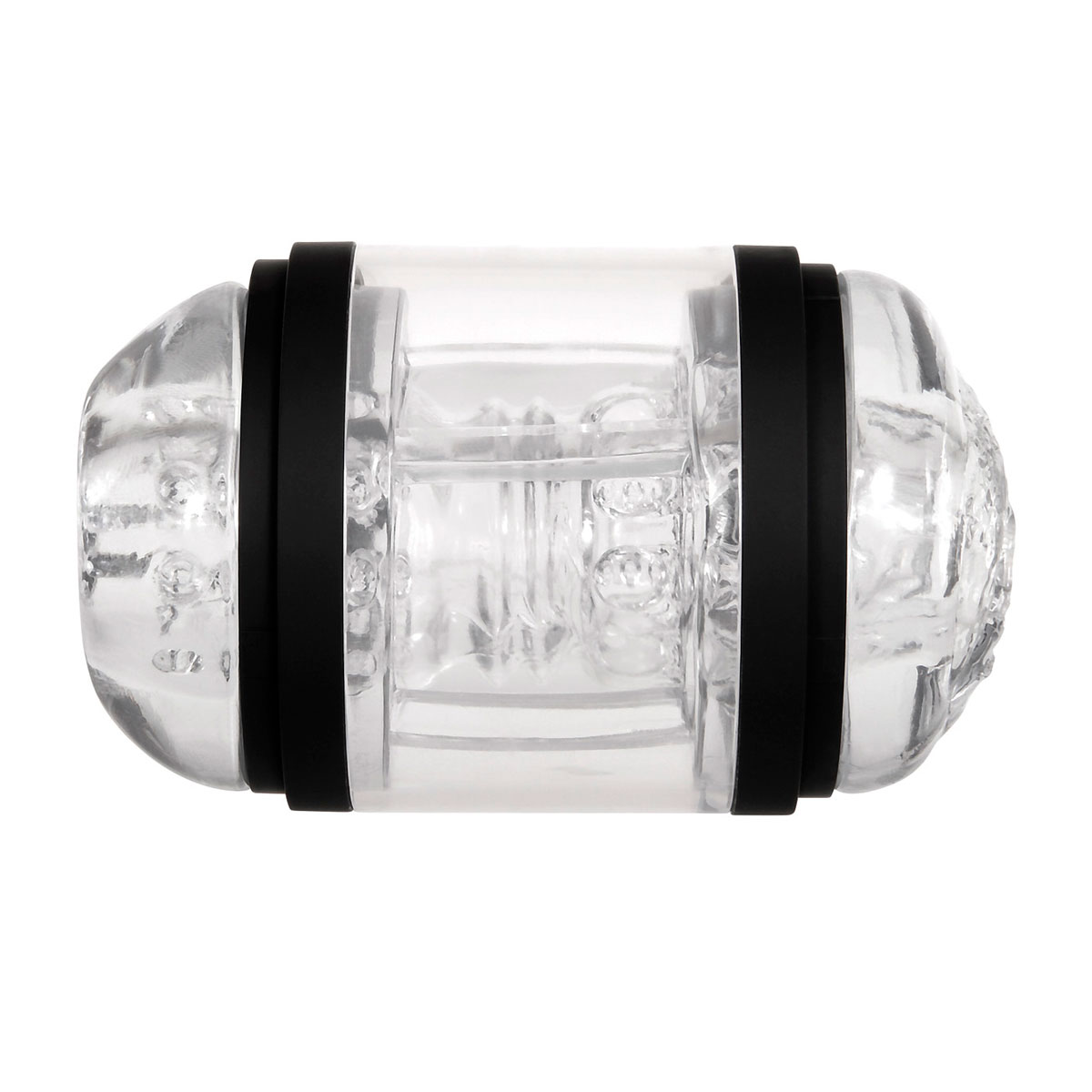 Masturbador Masculino no Formato de Copo Vazado que Simula Sexo Vaginal e Anal com Textura Interna - Zero Tolerance Double Decker Stroker | 13,5 x 9,1 cm - 6