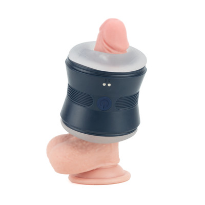 Masturbador Peniano no Formato de Copo Vazado com Textura Interna e 10 Modos de Vibração - Bump Orgasm Warrior | 8 x 3,2 cm