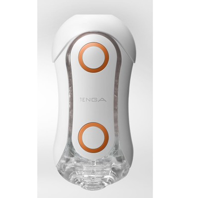 Foto 3 do produto Masturbador Masculino no Formato de Estojo com Texturas Anelares e Esferas - Tenga Flip Orb Orange Crash | 17,5 x 7,0 cm
