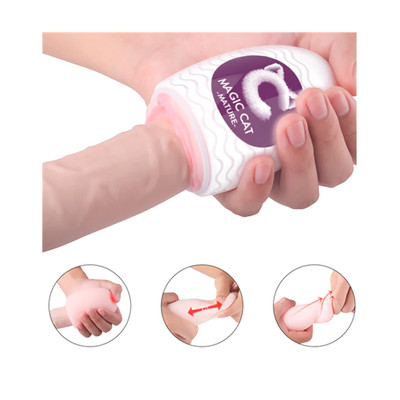 Foto 8 do produto Masturbador Masculino com Formato de Ovo em TPE e Texturas Internas - S-Hande Magic Cat | Disponível em 6 Modelos