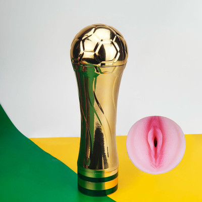 Masturbador Masculino em Formato de Lanterna com Vagina em TPE - Trophy Cup Vip Mix | 13,9 x 3,2 cm