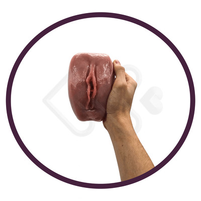 Masturbador Masculino em Formato de Vagina com Lábios - InNamorata Sex Night - 13,4 x 8,6 cm