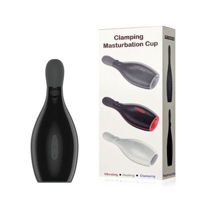Foto 1 do produto Masturbador Lanterna com 10 Modos de Vibração em 3 Intensidades, Compressão Interna Manual, Aquecimento e Carregamento via Cabo USB - Clamping Masturbation Cup | Disponível em 3 Cores