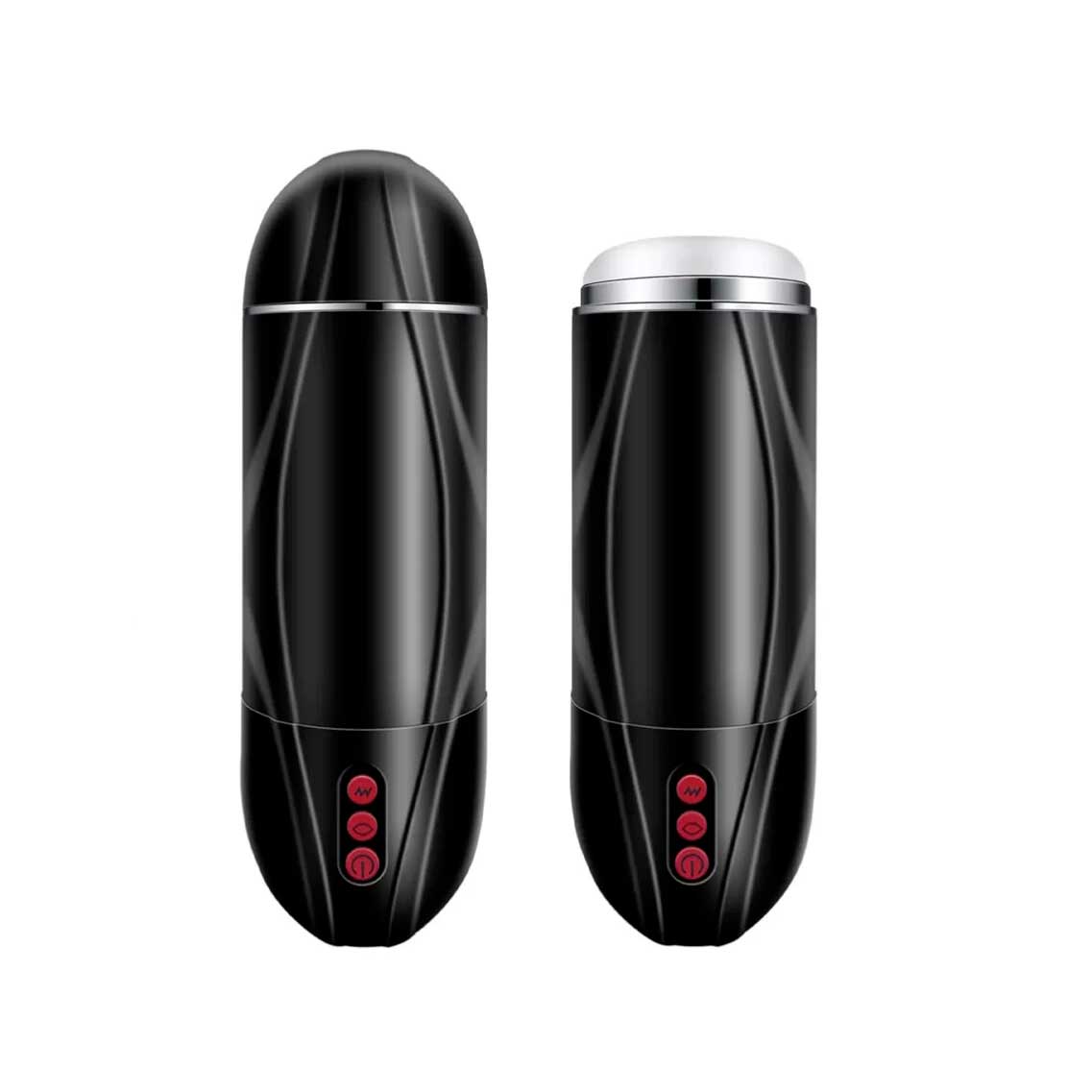 Masturbador Masculino Recarregável com 5 Níveis de Sucção e 10 Modos de Vibração - Artillery Hurricane | 12 x 3 cm - 2