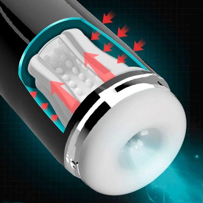 Foto 7 do produto Masturbador Masculino Recarregável com 5 Níveis de Sucção e 10 Modos de Vibração - Artillery Hurricane | 12 x 3 cm