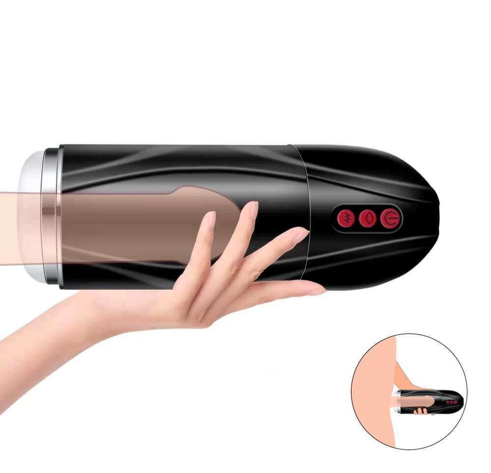 Masturbador Masculino Recarregável com 5 Níveis de Sucção e 10 Modos de Vibração - Artillery Hurricane | 12 x 3 cm - 5