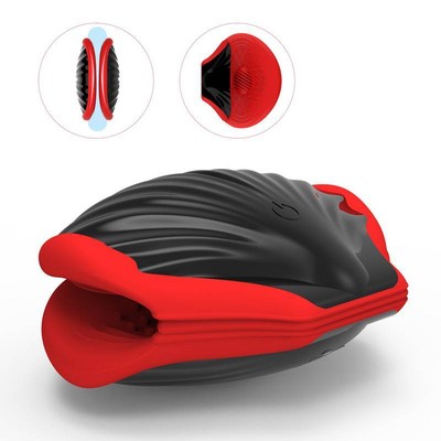 Foto 2 do produto Masturbador Masculino Recarregável em Formato de Concha com 9 Modos de Vibração - Penis Trainer | 10,5 x 3,2 cm
