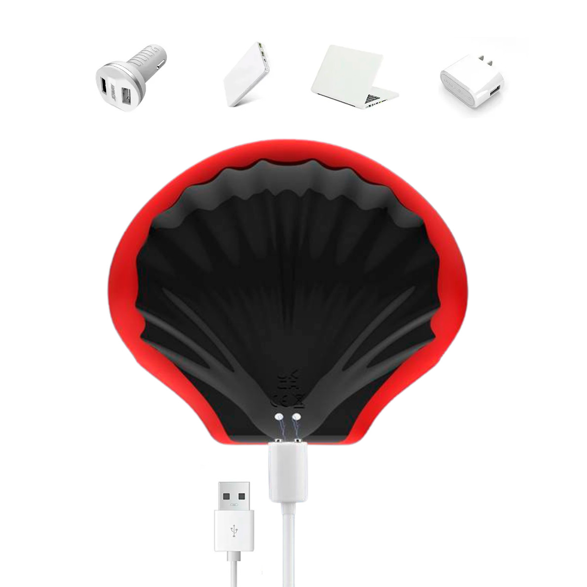 Masturbador Masculino Recarregável em Formato de Concha com 9 Modos de Vibração - Penis Trainer | 10,5 x 3,2 cm - 4