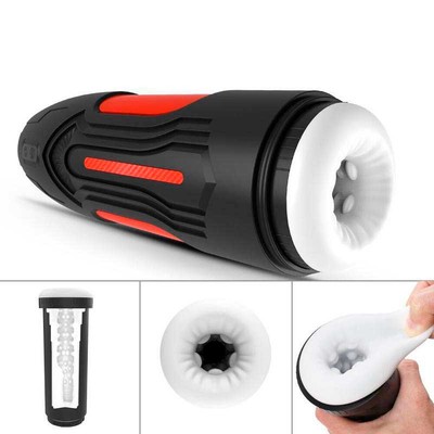 Foto 5 do produto Masturbador Masculino Recarregável no Formato de Lanterna com Textura Interna, 7 Modos de Vibração e 5 Tipos de Sucção - Pleasure Dreams
