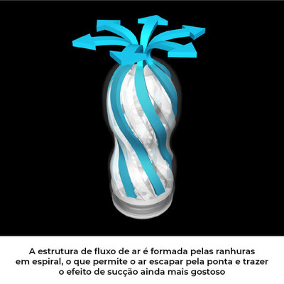 Foto 4 do produto Masturbador Masculino Reutilizável com Textura Interna e Feito para Pênis Acima da Média - Tenga Air-Tech Ultra