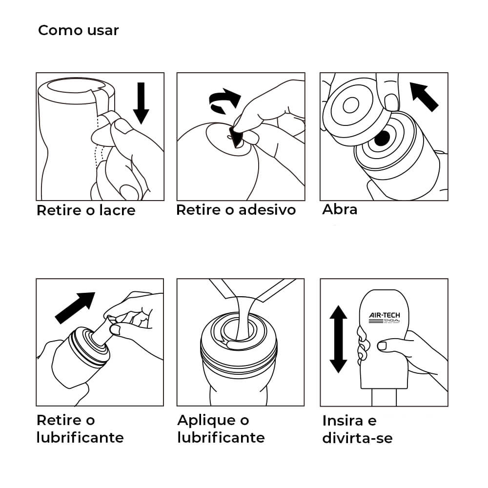 Masturbador Masculino Reutilizável com Textura Interna e Feito para Pênis Acima da Média - Tenga Air-Tech Ultra - 5