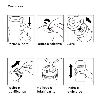 Foto 5 do produto Masturbador Masculino Reutilizável com Textura Interna e Feito para Pênis Acima da Média - Tenga Air-Tech Ultra